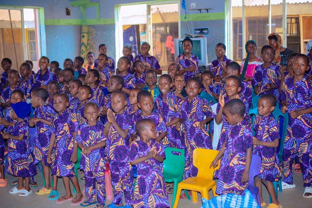 Children attending a community education program